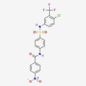 N-[4-({[4-chloro-3-(trifluoromethyl)phenyl]amino}sulfonyl)phenyl]-4-nitrobenzamide