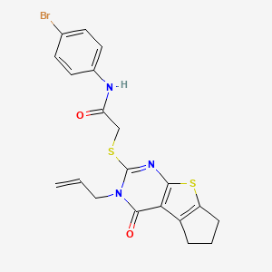 2-[(3-allyl-4-oxo-3,5,6,7-tetrahydro-4H-cyclopenta[4,5]thieno[2,3-d]pyrimidin-2-yl)thio]-N-(4-bromophenyl)acetamide