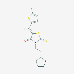 3-(2-cyclopentylethyl)-5-[(5-methyl-2-thienyl)methylene]-2-thioxo-1,3-thiazolidin-4-one