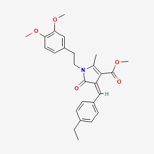 methyl (4Z)-1-[2-(3,4-dimethoxyphenyl)ethyl]-4-(4-ethylbenzylidene)-2-methyl-5-oxo-4,5-dihydro-1H-pyrrole-3-carboxylate