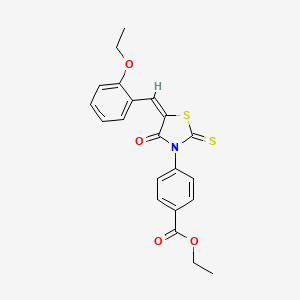 ethyl 4-[5-(2-ethoxybenzylidene)-4-oxo-2-thioxo-1,3-thiazolidin-3-yl]benzoate