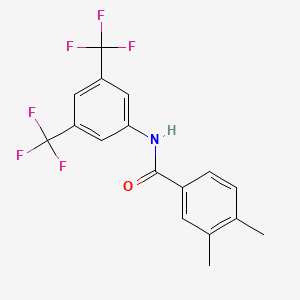 N-[3,5-bis(trifluoromethyl)phenyl]-3,4-dimethylbenzamide