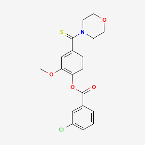 2-Methoxy-4-(morpholine-4-carbothioyl)phenyl 3-chlorobenzoate