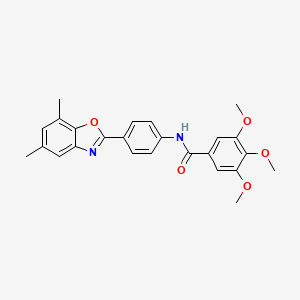 N-[4-(5,7-dimethyl-1,3-benzoxazol-2-yl)phenyl]-3,4,5-trimethoxybenzamide