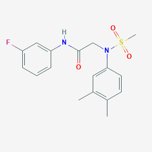 N~2~-(3,4-dimethylphenyl)-N~1~-(3-fluorophenyl)-N~2~-(methylsulfonyl)glycinamide