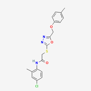 N-(4-chloro-2-methylphenyl)-2-[[5-[(4-methylphenoxy)methyl]-1,3,4-oxadiazol-2-yl]sulfanyl]acetamide