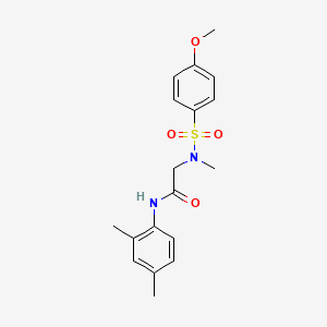 molecular formula C18H22N2O4S B3646725 N-(2,4-dimethylphenyl)-N~2~-[(4-methoxyphenyl)sulfonyl]-N~2~-methylglycinamide 