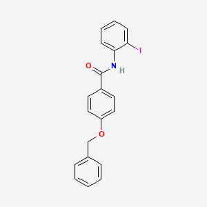 molecular formula C20H16INO2 B3646735 4-(benzyloxy)-N-(2-iodophenyl)benzamide 