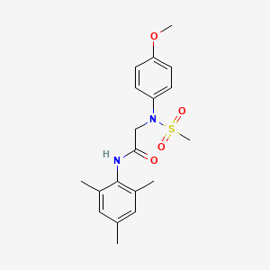 molecular formula C19H24N2O4S B3646746 N~1~-mesityl-N~2~-(4-methoxyphenyl)-N~2~-(methylsulfonyl)glycinamide 