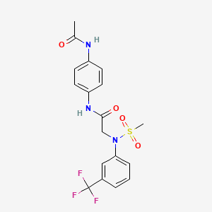 N~1~-[4-(acetylamino)phenyl]-N~2~-(methylsulfonyl)-N~2~-[3-(trifluoromethyl)phenyl]glycinamide