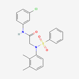 molecular formula C22H21ClN2O3S B3646767 N-(3-Chlorophenyl)-2-[N-(2,3-dimethylphenyl)benzenesulfonamido]acetamide 