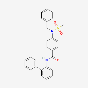 molecular formula C27H24N2O3S B3646818 4-[benzyl(methylsulfonyl)amino]-N-(biphenyl-2-yl)benzamide 