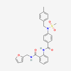 N-(2-furylmethyl)-2-({4-[(4-methylbenzyl)(methylsulfonyl)amino]benzoyl}amino)benzamide