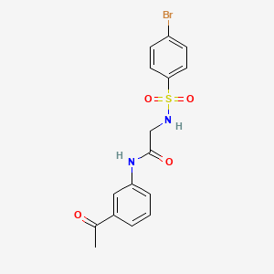 N-(3-acetylphenyl)-2-[(4-bromophenyl)sulfonylamino]acetamide