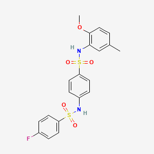 4-fluoro-N-(4-{[(2-methoxy-5-methylphenyl)amino]sulfonyl}phenyl)benzenesulfonamide