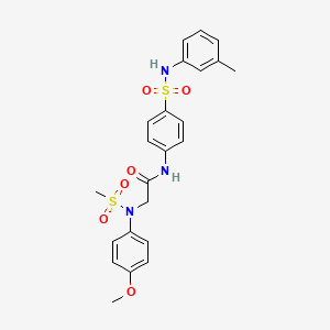 2-(4-methoxy-N-methylsulfonylanilino)-N-[4-[(3-methylphenyl)sulfamoyl]phenyl]acetamide