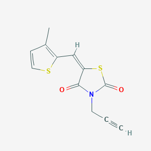 (5E)-5-[(3-methylthiophen-2-yl)methylidene]-3-(prop-2-yn-1-yl)-1,3-thiazolidine-2,4-dione