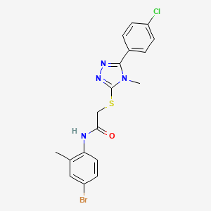 N-(4-bromo-2-methylphenyl)-2-{[5-(4-chlorophenyl)-4-methyl-4H-1,2,4-triazol-3-yl]thio}acetamide