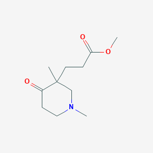 molecular formula C11H19NO3 B3646914 methyl 3-(1,3-dimethyl-4-oxo-3-piperidinyl)propanoate 