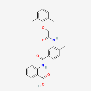 2-[(3-{[(2,6-dimethylphenoxy)acetyl]amino}-4-methylbenzoyl)amino]benzoic acid