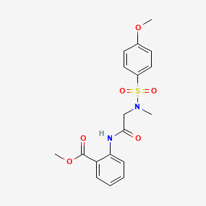 methyl 2-({N-[(4-methoxyphenyl)sulfonyl]-N-methylglycyl}amino)benzoate