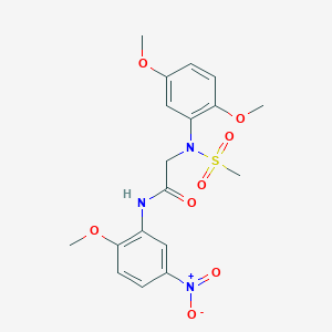 N~2~-(2,5-dimethoxyphenyl)-N~1~-(2-methoxy-5-nitrophenyl)-N~2~-(methylsulfonyl)glycinamide