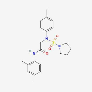 N~1~-(2,4-dimethylphenyl)-N~2~-(4-methylphenyl)-N~2~-(1-pyrrolidinylsulfonyl)glycinamide