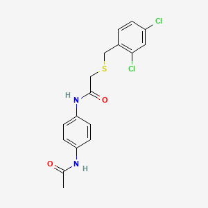 N-[4-(acetylamino)phenyl]-2-[(2,4-dichlorobenzyl)thio]acetamide