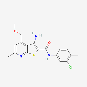 3-amino-N-(3-chloro-4-methylphenyl)-4-(methoxymethyl)-6-methylthieno[2,3-b]pyridine-2-carboxamide