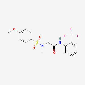 molecular formula C17H17F3N2O4S B3646976 N~2~-[(4-methoxyphenyl)sulfonyl]-N~2~-methyl-N~1~-[2-(trifluoromethyl)phenyl]glycinamide 