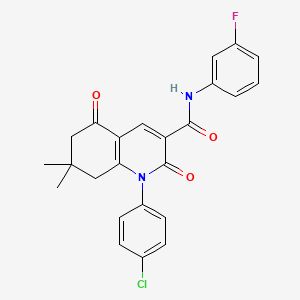 1-(4-chlorophenyl)-N-(3-fluorophenyl)-7,7-dimethyl-2,5-dioxo-1,2,5,6,7,8-hexahydroquinoline-3-carboxamide