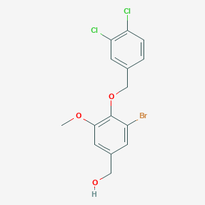 molecular formula C15H13BrCl2O3 B3647025 {3-bromo-4-[(3,4-dichlorobenzyl)oxy]-5-methoxyphenyl}methanol 