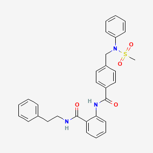 2-[(4-{[(methylsulfonyl)(phenyl)amino]methyl}benzoyl)amino]-N-(2-phenylethyl)benzamide