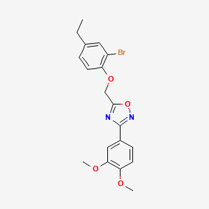 5-[(2-bromo-4-ethylphenoxy)methyl]-3-(3,4-dimethoxyphenyl)-1,2,4-oxadiazole