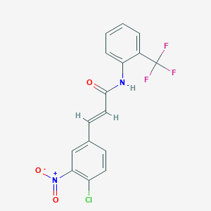 (2E)-3-(4-chloro-3-nitrophenyl)-N-[2-(trifluoromethyl)phenyl]prop-2-enamide