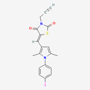 (5Z)-5-{[1-(4-iodophenyl)-2,5-dimethyl-1H-pyrrol-3-yl]methylidene}-3-(prop-2-yn-1-yl)-1,3-thiazolidine-2,4-dione