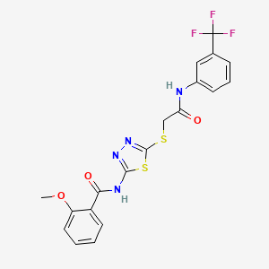 2-methoxy-N-{5-[(2-oxo-2-{[3-(trifluoromethyl)phenyl]amino}ethyl)sulfanyl]-1,3,4-thiadiazol-2-yl}benzamide