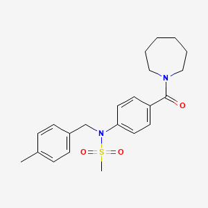 N-[4-(1-azepanylcarbonyl)phenyl]-N-(4-methylbenzyl)methanesulfonamide