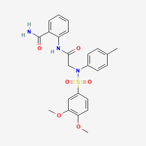 2-{[N-[(3,4-dimethoxyphenyl)sulfonyl]-N-(4-methylphenyl)glycyl]amino}benzamide