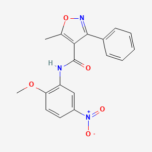 N-(2-METHOXY-5-NITROPHENYL)-5-METHYL-3-PHENYL-12-OXAZOLE-4-CARBOXAMIDE