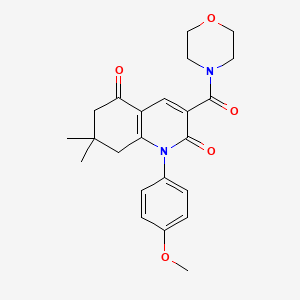 1-(4-METHOXYPHENYL)-7,7-DIMETHYL-3-(MORPHOLINOCARBONYL)-7,8-DIHYDRO-2,5(1H,6H)-QUINOLINEDIONE