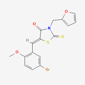 5-(5-bromo-2-methoxybenzylidene)-3-(2-furylmethyl)-2-thioxo-1,3-thiazolidin-4-one