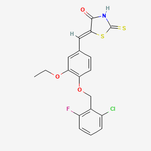 5-{4-[(2-chloro-6-fluorobenzyl)oxy]-3-ethoxybenzylidene}-2-thioxo-1,3-thiazolidin-4-one