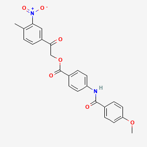 2-(4-methyl-3-nitrophenyl)-2-oxoethyl 4-[(4-methoxybenzoyl)amino]benzoate