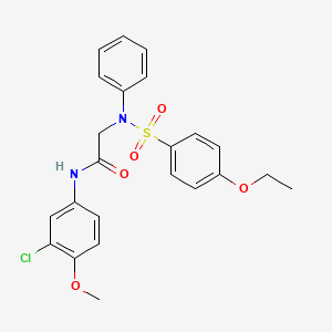 N-(3-CHLORO-4-METHOXYPHENYL)-2-(N-PHENYL4-ETHOXYBENZENESULFONAMIDO)ACETAMIDE