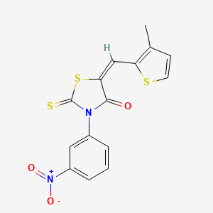 5-[(3-methyl-2-thienyl)methylene]-3-(3-nitrophenyl)-2-thioxo-1,3-thiazolidin-4-one