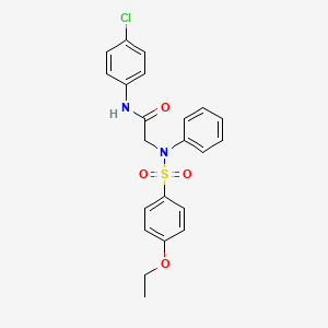 N-(4-CHLOROPHENYL)-2-(N-PHENYL4-ETHOXYBENZENESULFONAMIDO)ACETAMIDE