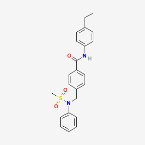 N-(4-ethylphenyl)-4-{[(methylsulfonyl)(phenyl)amino]methyl}benzamide