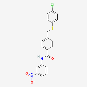 4-[(4-chlorophenyl)sulfanylmethyl]-N-(3-nitrophenyl)benzamide