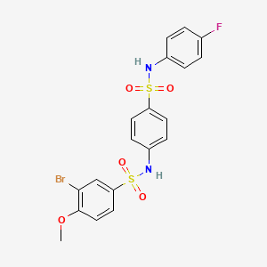 3-bromo-N-(4-{[(4-fluorophenyl)amino]sulfonyl}phenyl)-4-methoxybenzenesulfonamide